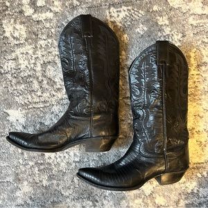 Vintage Justin lizard western cowboy boots